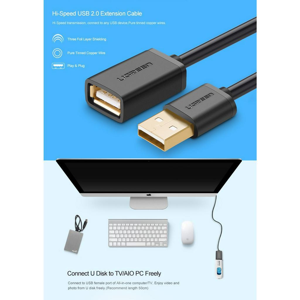 Cáp Nối Dài USB 2.0 Cao Cấp UGREEN US103 Chính Hãng8