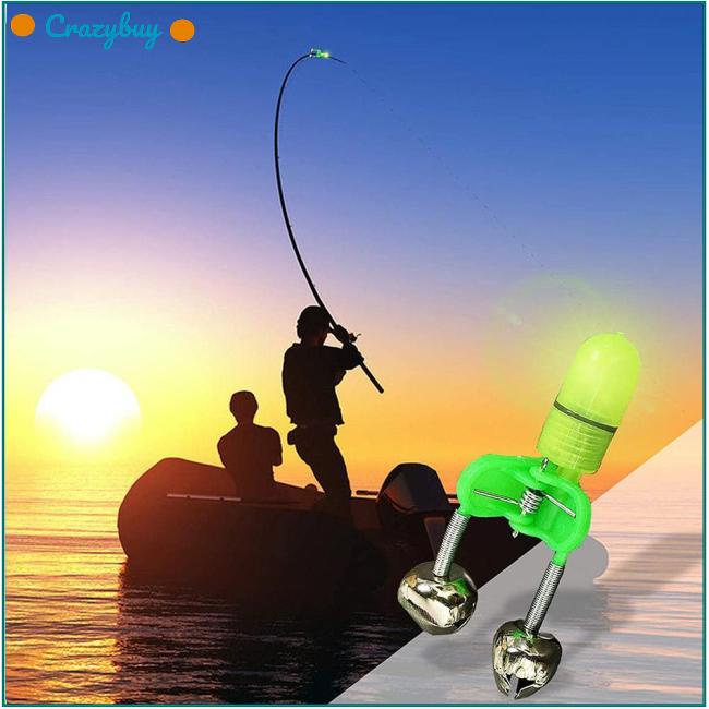 Cr Chuông Báo Cá Cắn Câu Có Đèn Led Gắn Cần Câu Cá Tiện Dụng