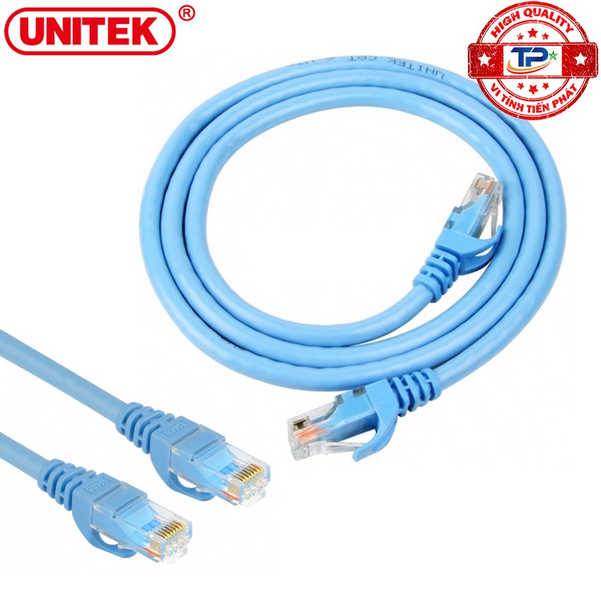 Dây cáp mạng LAN Internet bấm sẵn chuẩn CAT 6 Unitek Y-C811ABL dài 3m - ( cat6 hỗ trợ 1000Mbps)