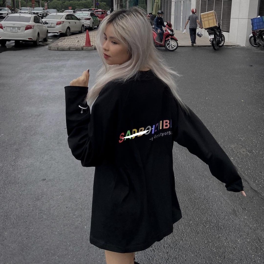 Áo thun Sadboiz longtee VIBES  Áo thun tay dài story full tag