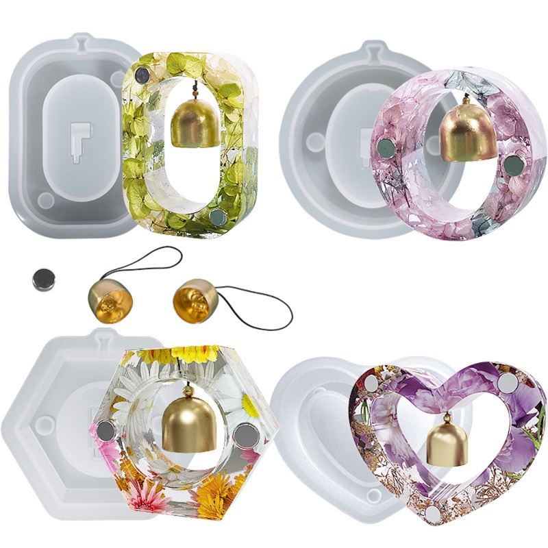 Khuôn Silicone Tạo Hình Lục Giác / Chữ Nhật / Trái Tim / Lục Giác 3D Dùng Làm