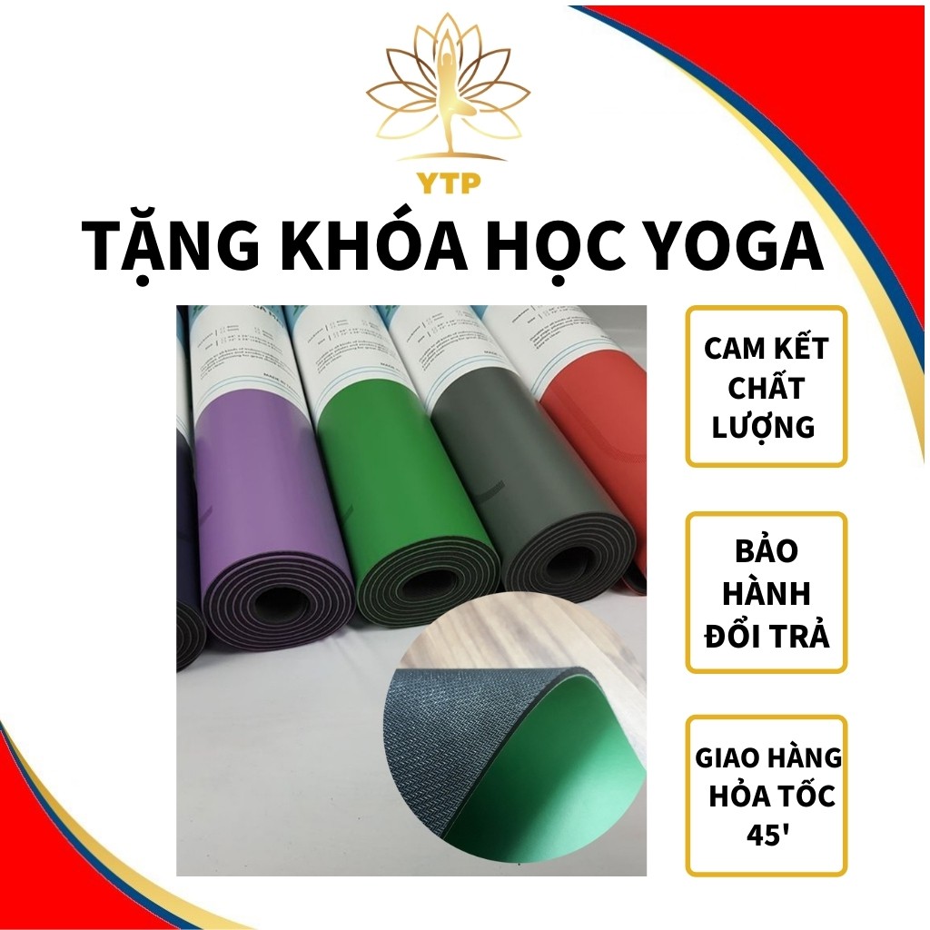 Thảm Tập Yoga LYPRO Định Tuyến Cao Su Non PU ❤Tặng Kèm Túi Đựng Thảm Đẹp ❤ Dày 6mm Hàng VNXK Siêu Dày Siêu Êm Siêu Đẹp