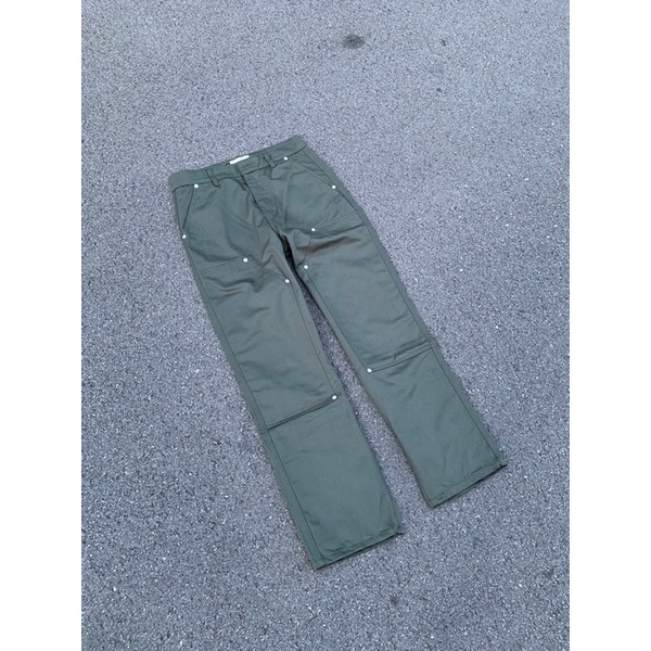 Quần Kaki Cargo Pant Double Knee Cotton Ống suông Dáng đứng Nam Nữ | BigBuy360 - bigbuy360.vn