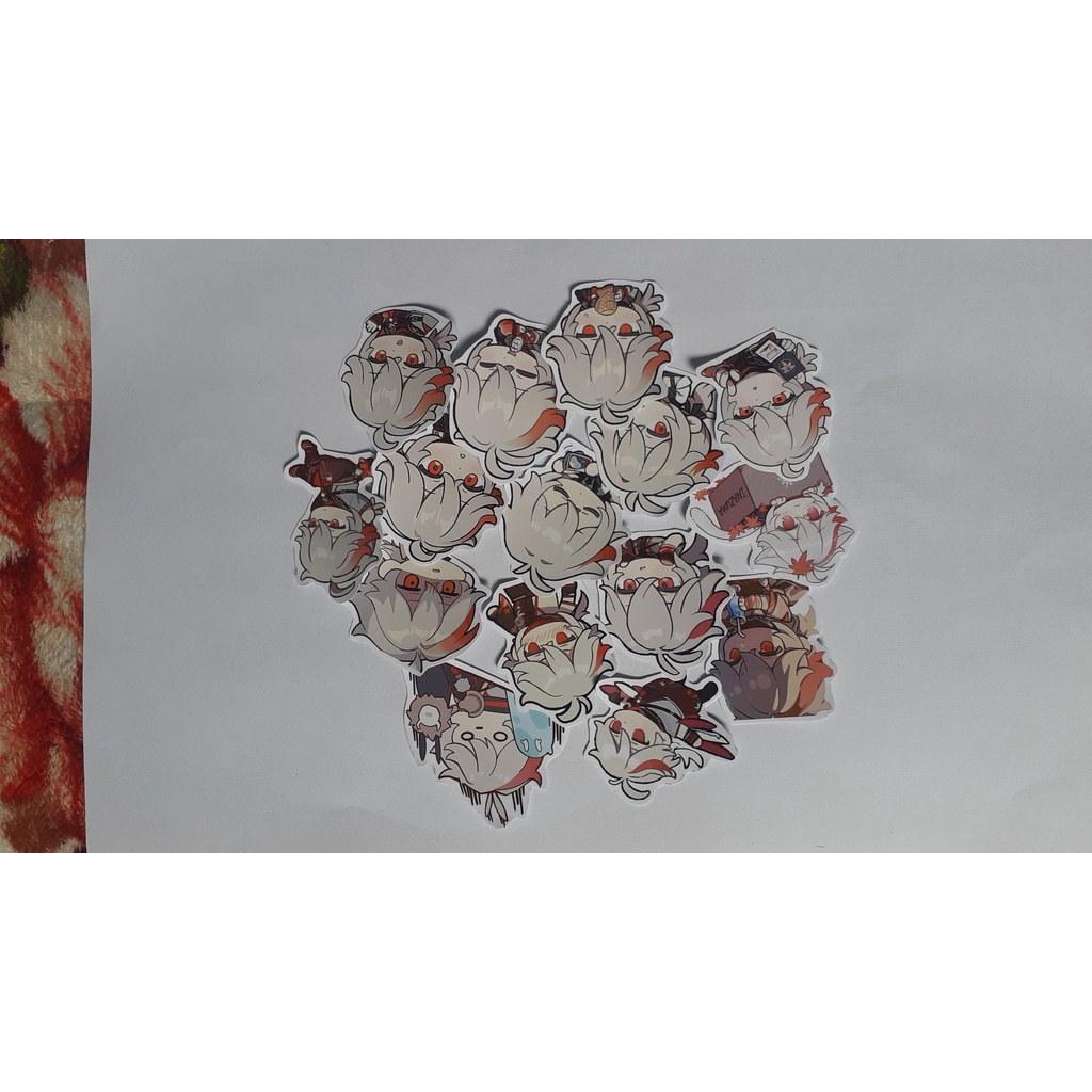 - Set 10/15 cái Sticker Kazuha game Genshin Impact  hình dán chibi trang trí vali, laptop siêu đẹp