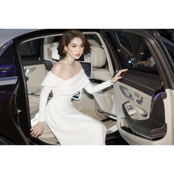 [Shop Váy Đẹp - Hàng Y Hình]  Đầm Dạ Hội Dài Thiết Kế Choàng Ngang Ngực Tay Dài Khoe Bờ Vai Thon phù hợp đi tiệc 🎖️