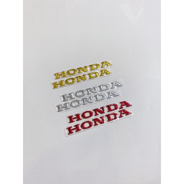 Cặp tem chữ Honda nổi 10x1cm dán trang trí xe máy Vario, Víion...