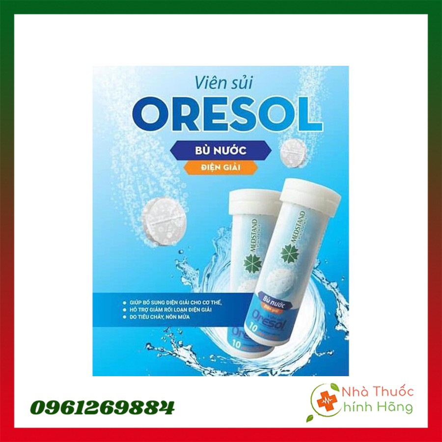 Viên Sủi Oresol Bù Nước Điện Giải- Lọ 10 Viên