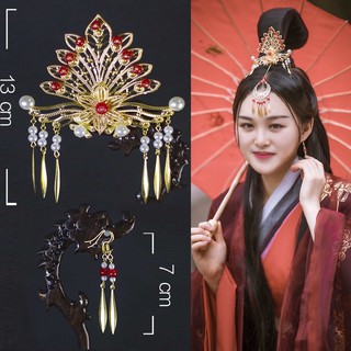 Kim quan cổ trang phụ kiện cổ trang, cài tóc cô dâu