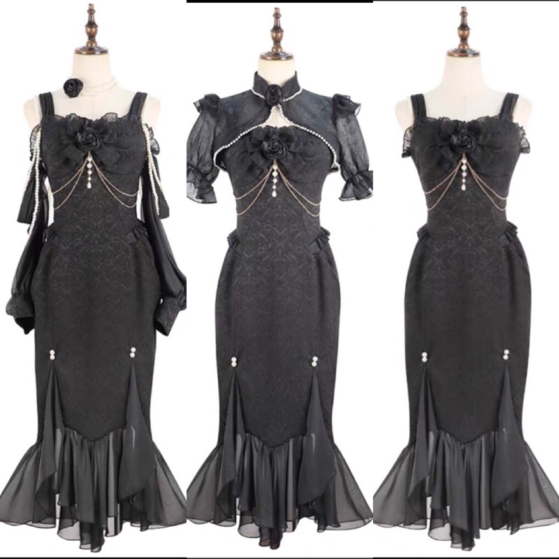 YAS0754-Sườn xám đuôi cá melonshow