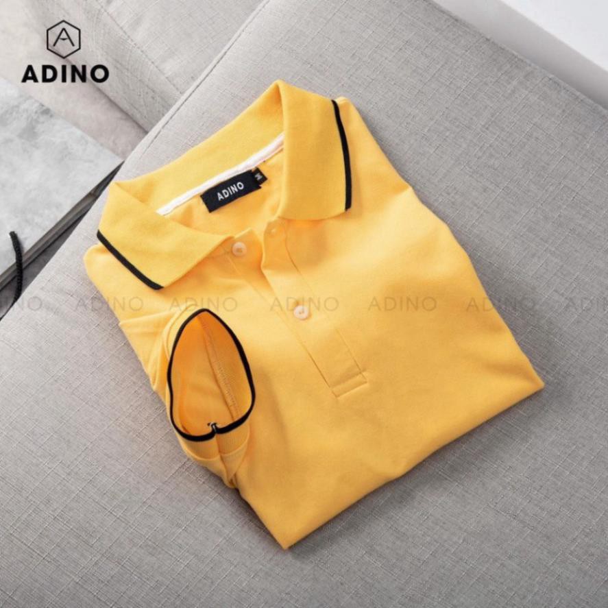 Áo Phông Polo Đôi Nam,Nữ ADINO Áo Polo Sản Xuất Trong Nươc Chất Liệu Cotton Thấm Hút Mồ Hôi, Cổ Tay Lỡ  ྇