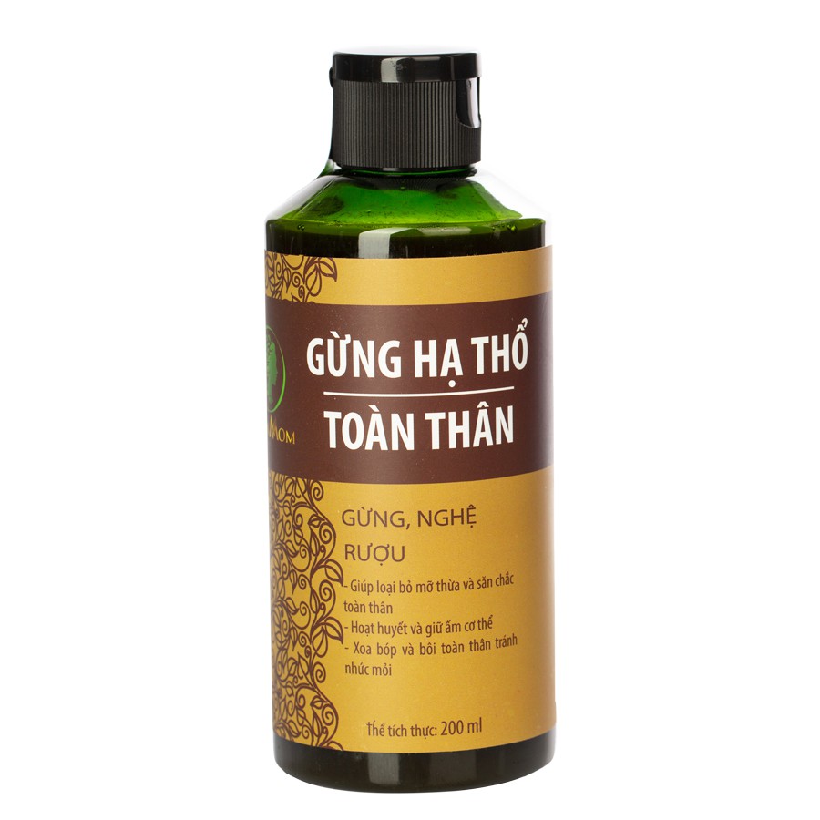 [ Giảm 35K - Đơn 339K ]  Gừng hạ thổ toàn thân massage giảm đau nhức, lưu thông khí huyết Wonmom 200ml