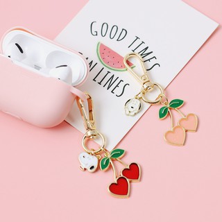 Móc khóa trang trí gắn hình quả cherry dễ thương