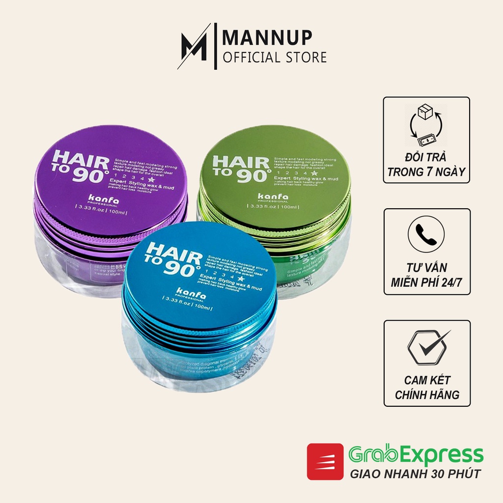 Wax Vuốt Tóc Nam, Nữ Kanfa Hair to 90 - Hàng Nhật Cao Cấp, Giữ Nếp Cực Lâu