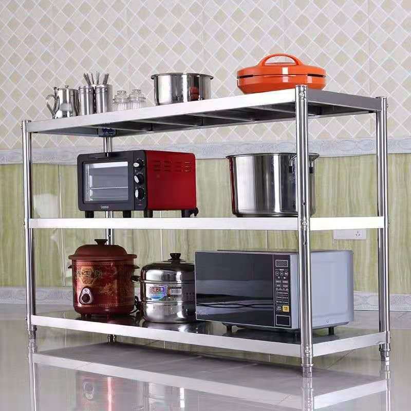 ◑Kệ bếp inox hai tầng giá để đồ 2 lò vi sóng gia đình 3