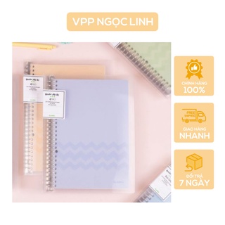 Sổ KLONG Binder B5 120gsm CÒNG NHỰA 26 LỖ giấy dày không lem nhoè hàng chính hãng 100%
