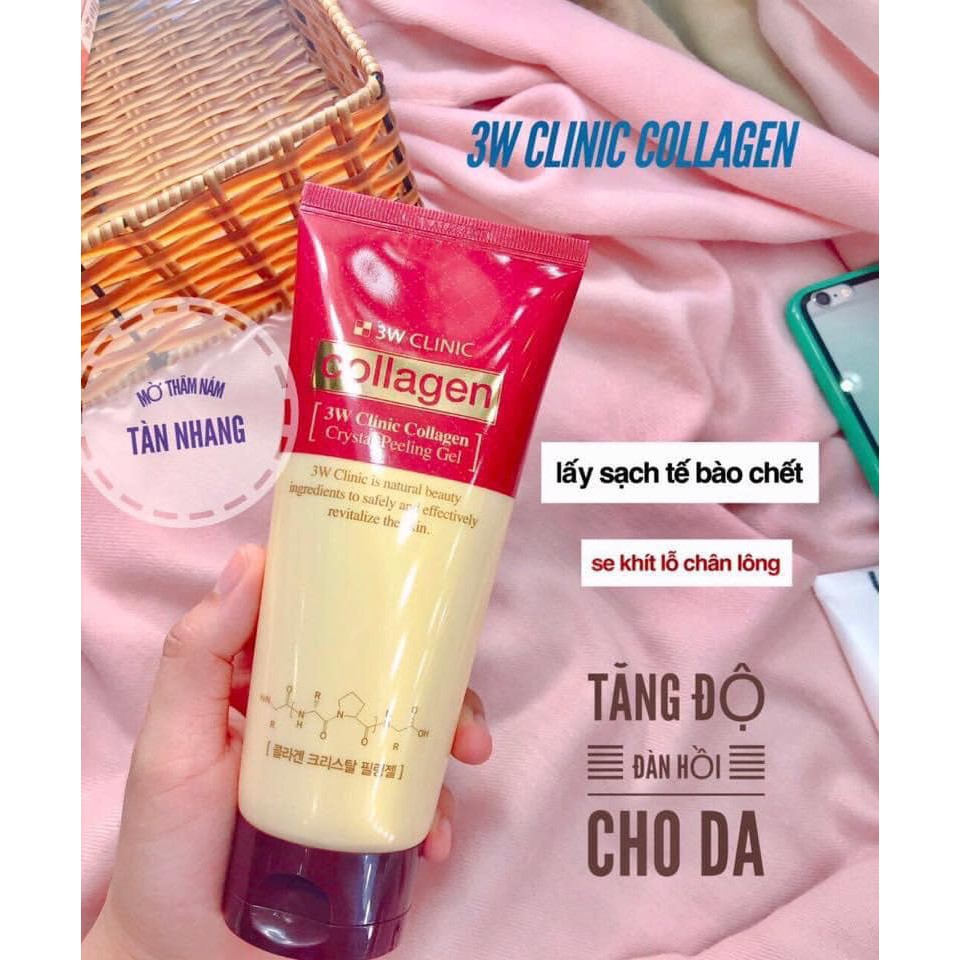 [Hàng Nhập Khẩu] Tẩy da chết - Tẩy tế bào da chết chiết xuất từ Collagen Crystal Peeling Gel Hàn Quốc 180ml