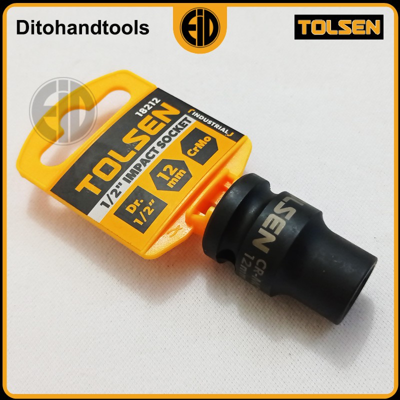 Đầu tuýp đen công nghiệp 1/2 12mm Tolsen 18212
