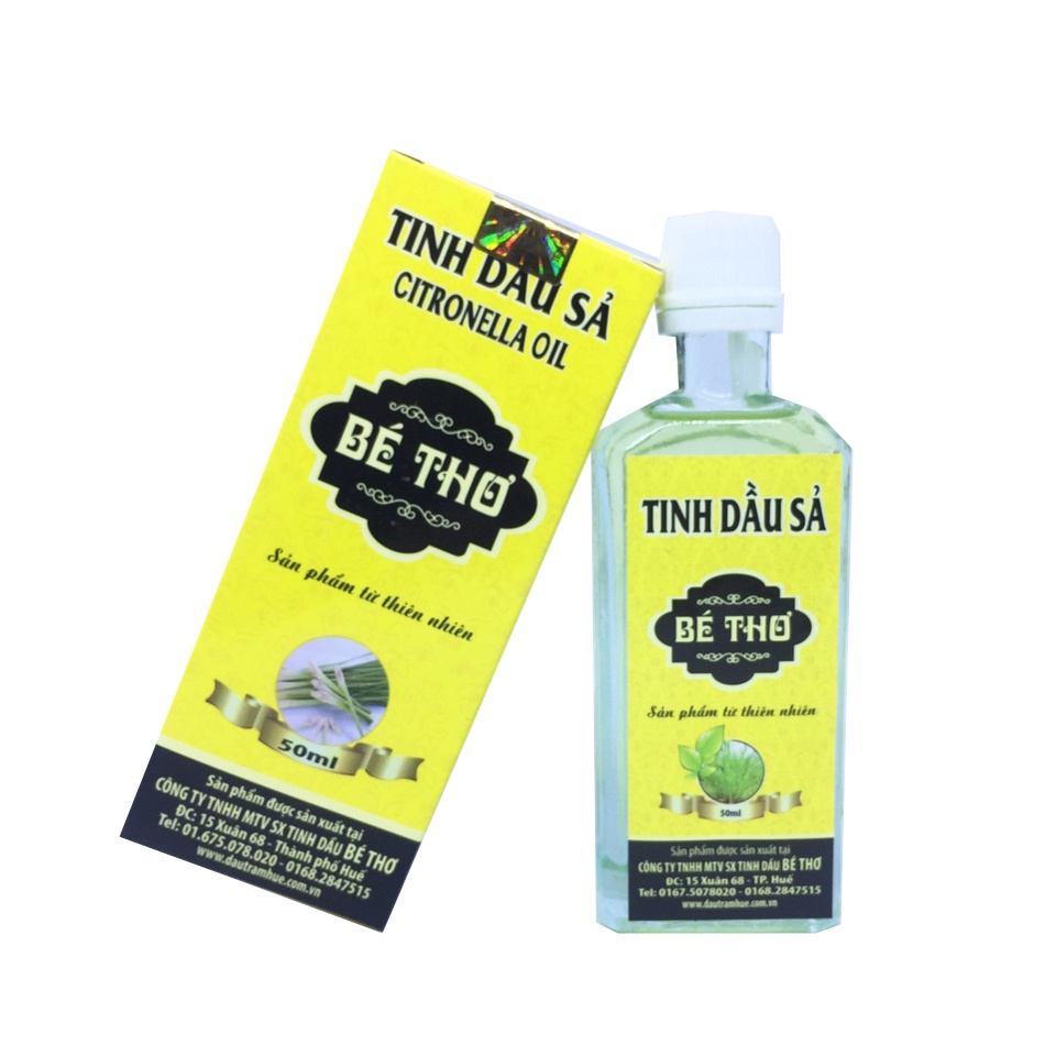 Tinh dầuthiên nhiên  hương sả Bé Thơ 50ml