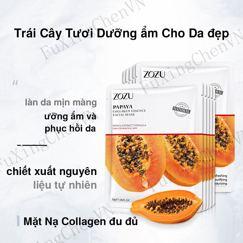 [Cái mới]Mặt nạ trái cây dưỡng trắng cấp ẩm giảm mụn mask lấy từ các ​thành phần trái cây 30g