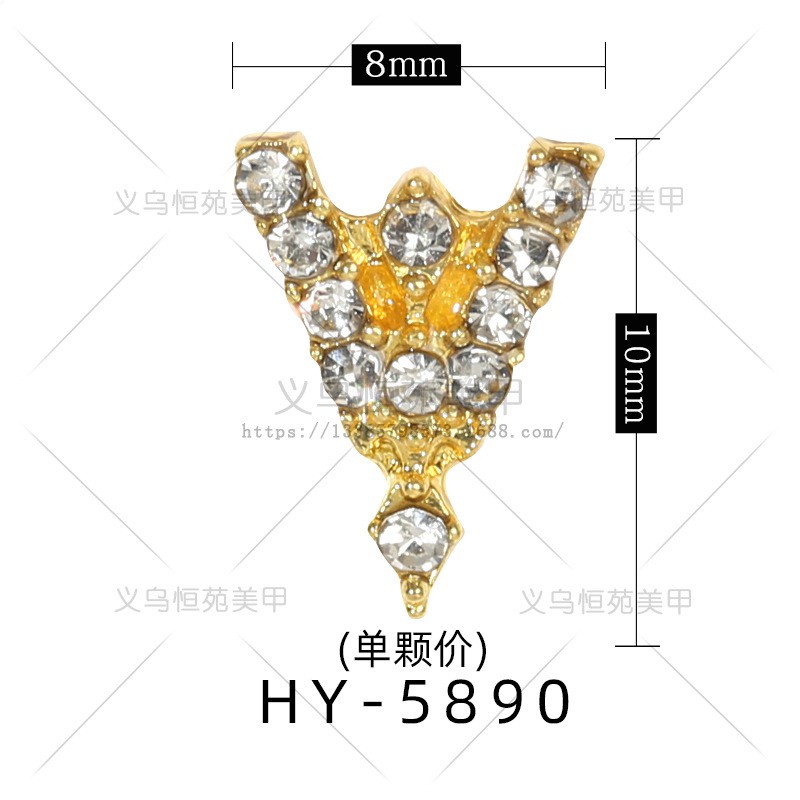 [Hàng mới về] Hạt phụ kiện 1314 trang trí móng tay đính đá 3d làm từ hợp kim cứng cáp bóng bẩy