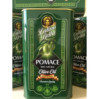 Dầu Oliu Nấu Ăn Pomace Latino Bella Can 4L-Dầu Olive Pomace Oil Nguyên Chất Nhập Khẩu Tây Ban Nha
