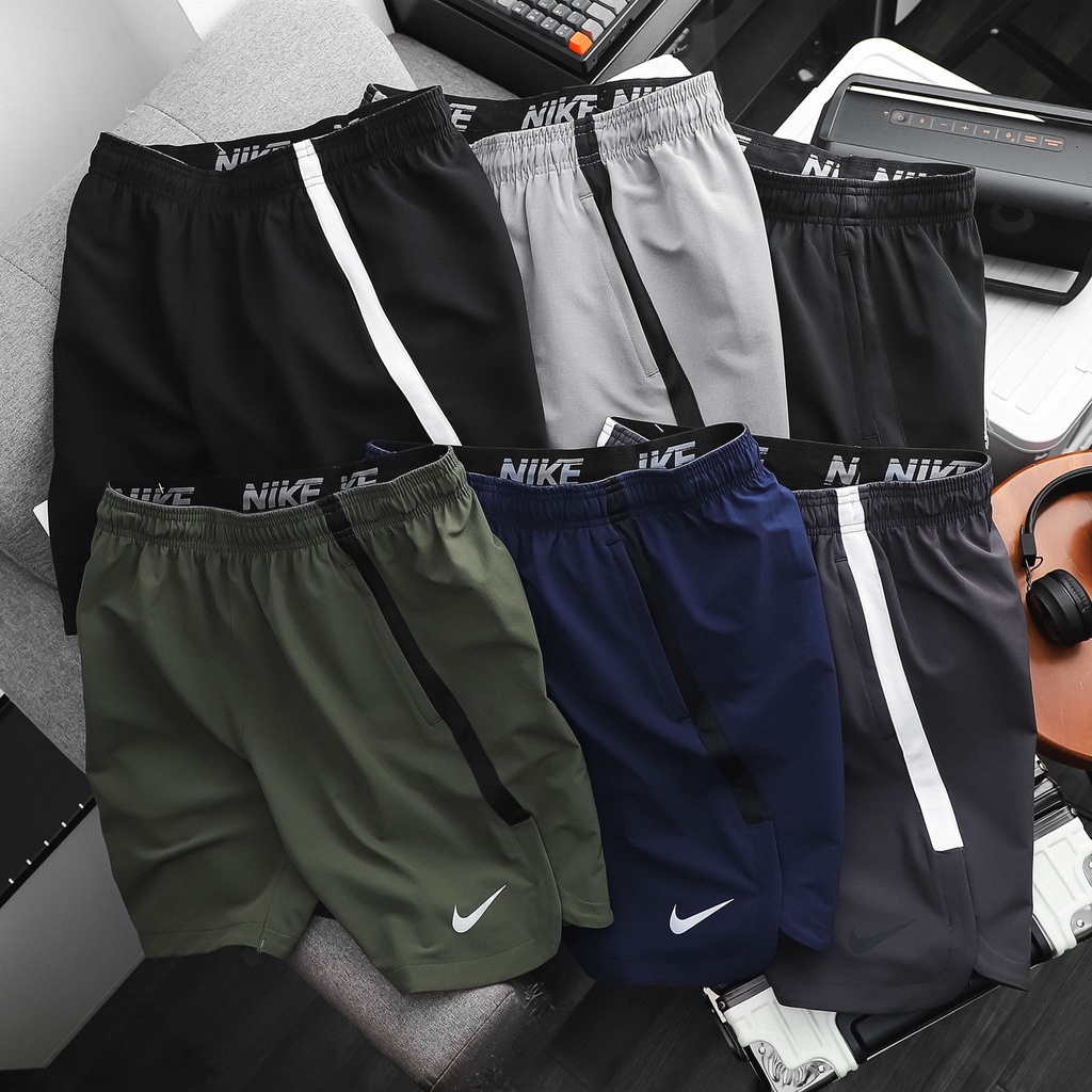 Quần short nam chạy bộ, tập gym phối màu cá tính 3586