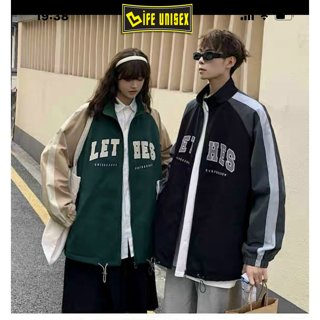Áo Khoác Dù Bomber LETHES Nam Nữ Form Rộng 2 Lớp, Áo Khoác Ulzzang Unisex Bóng Chày Thời Trang - LIFE UNISEX