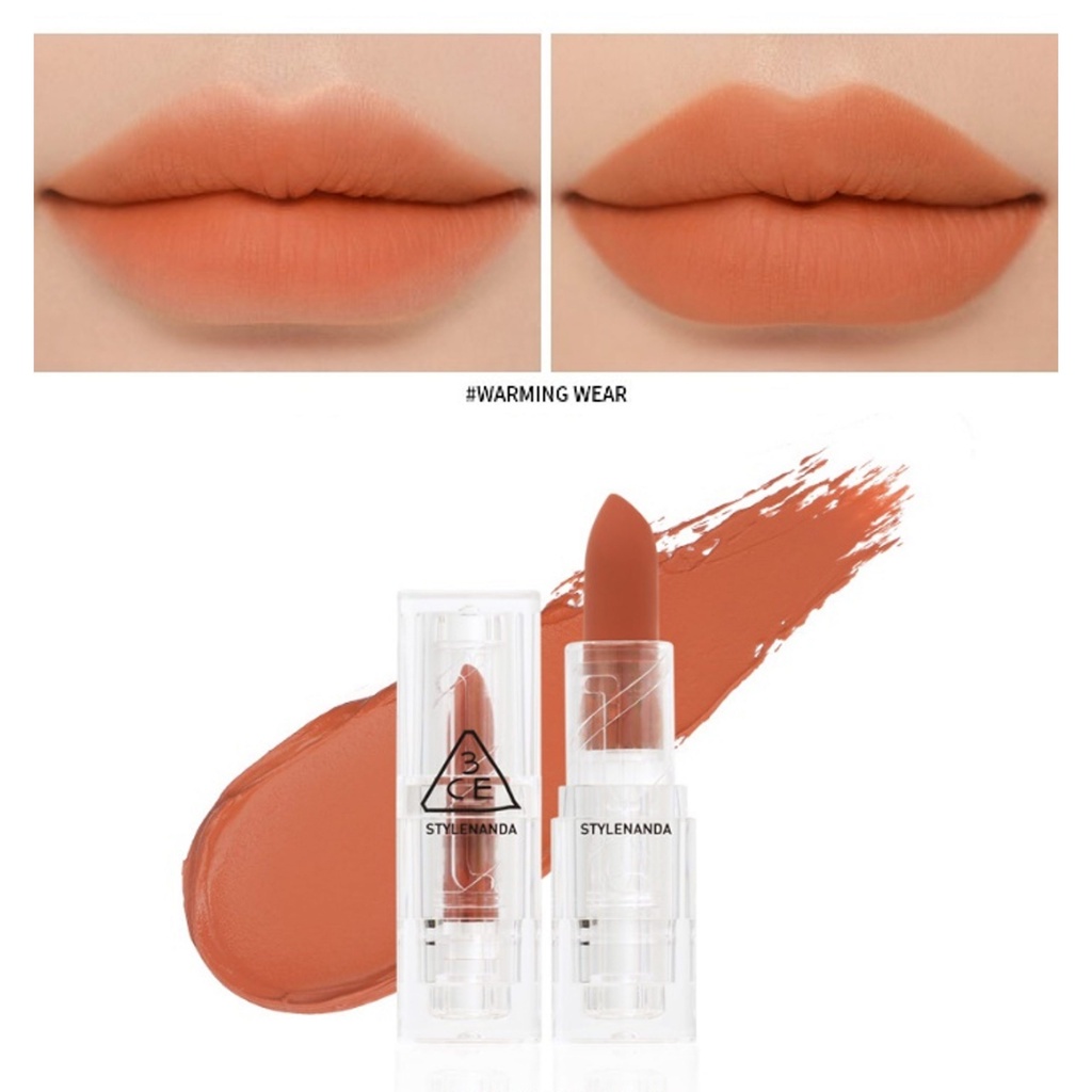 [Có sẵn] Son Thỏi 3CE Soft Matte Lipstick (Clear Layer Edition)