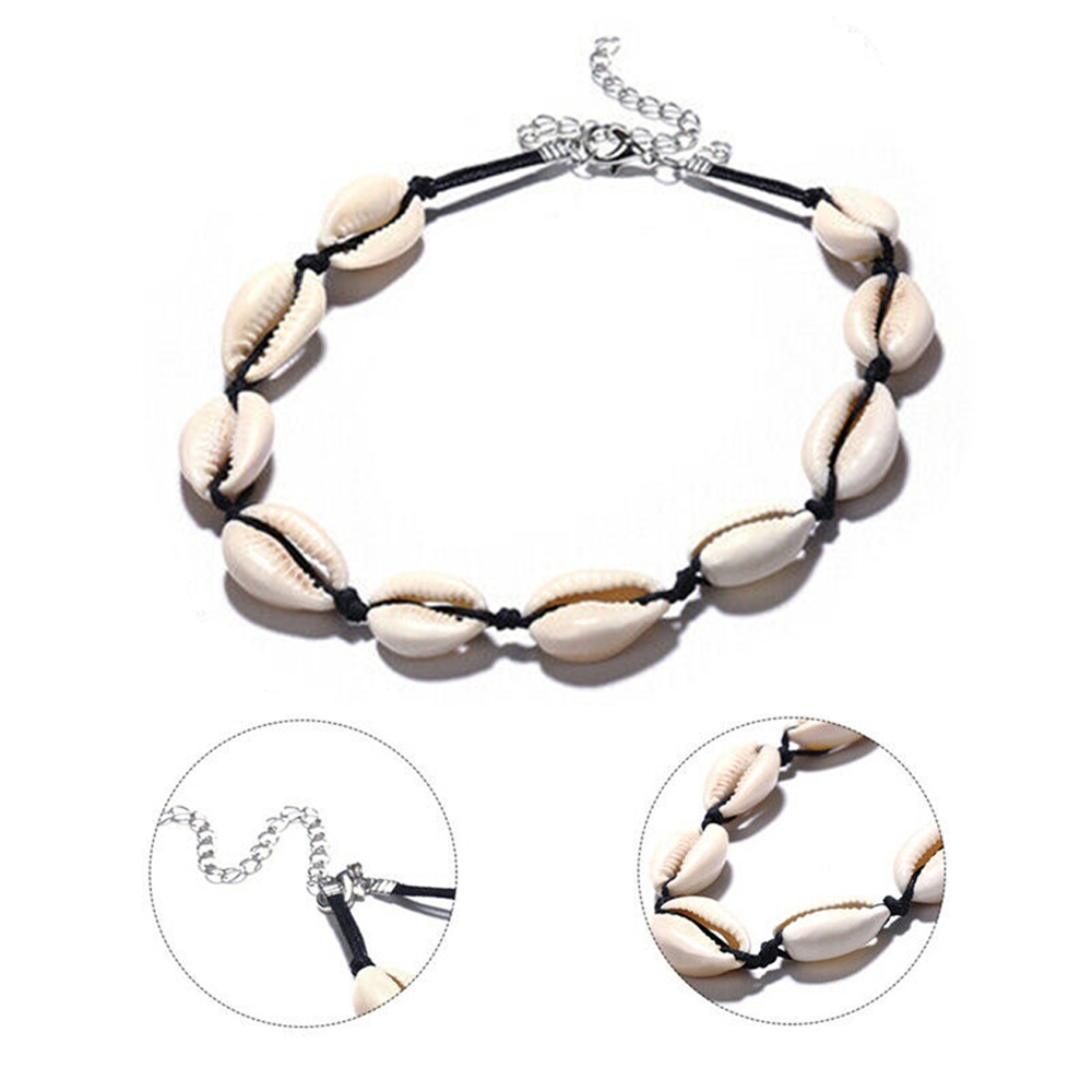 Dây chuyền choker đính vỏ sò phong cách Bohemian sáng tạo