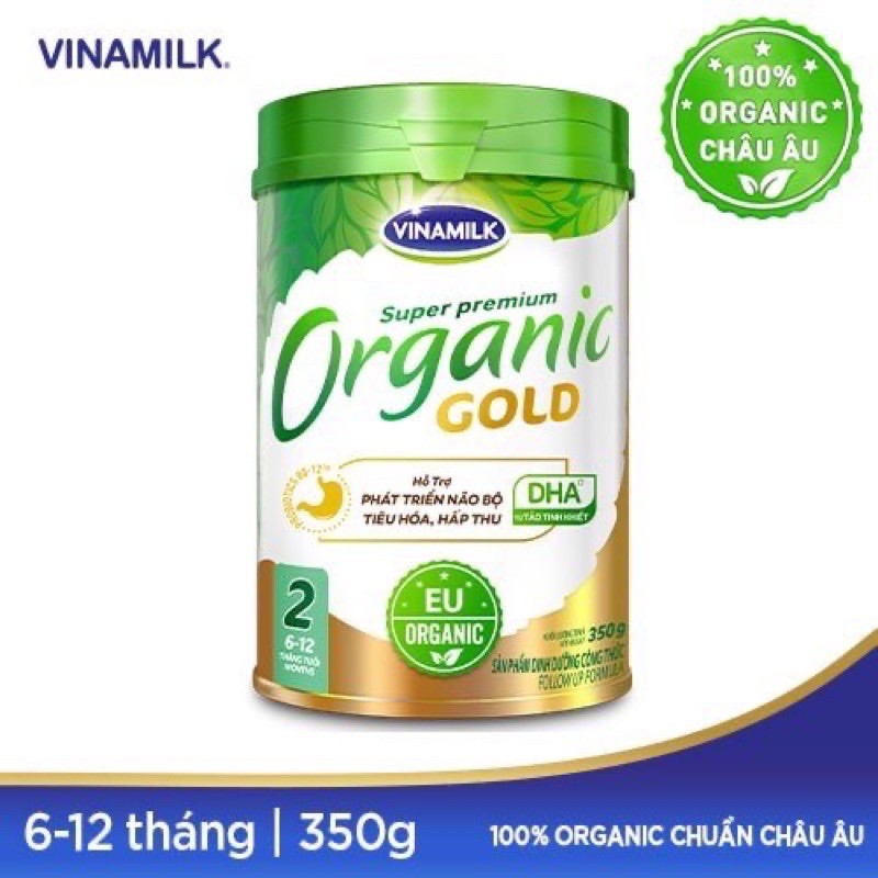 [DATE 2022] COMBO 6 LON SỮA BỘT VINAMILK ORGANIC GOLD số 1 + 2 350gr