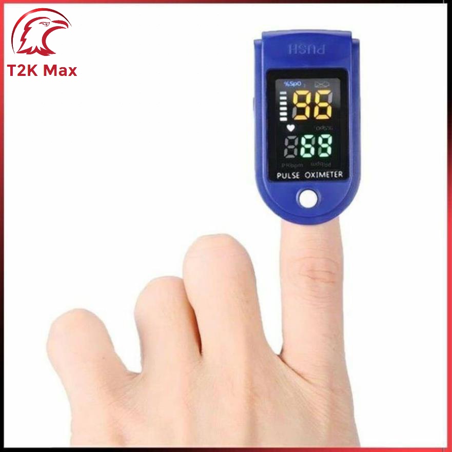 Máy đo SPO2 kẹp ngón cầm tay - Máy đo nồng độ oxy trong máu LK87 đo nhịp tim Pulse Oximeter - T2K Max