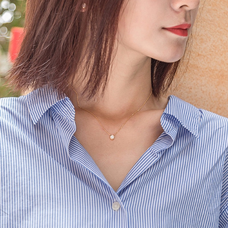 dây chuyền nữ hàn quốc Vòng cổ Titan cho nữ kim cương phụ kiện trang sức sang trọng đơn giản