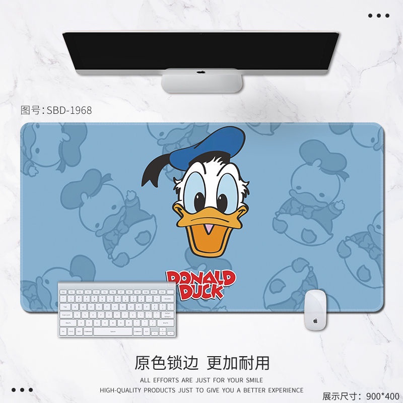 Disney Tấm Lót Chuột Và Bàn Phím Cỡ Lớn In Hình Vịt Donald/Chuột Mickey Dễ Thương