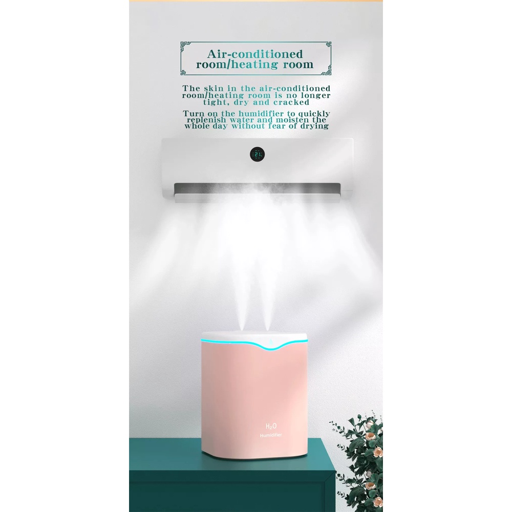 Máy Tạo Độ Ẩm Không Khí（2200ML）USB hàng loạt  hoạt động im lặng  Phun nano Máy Khuếch Tán Tinh Dầu Hương Thơm