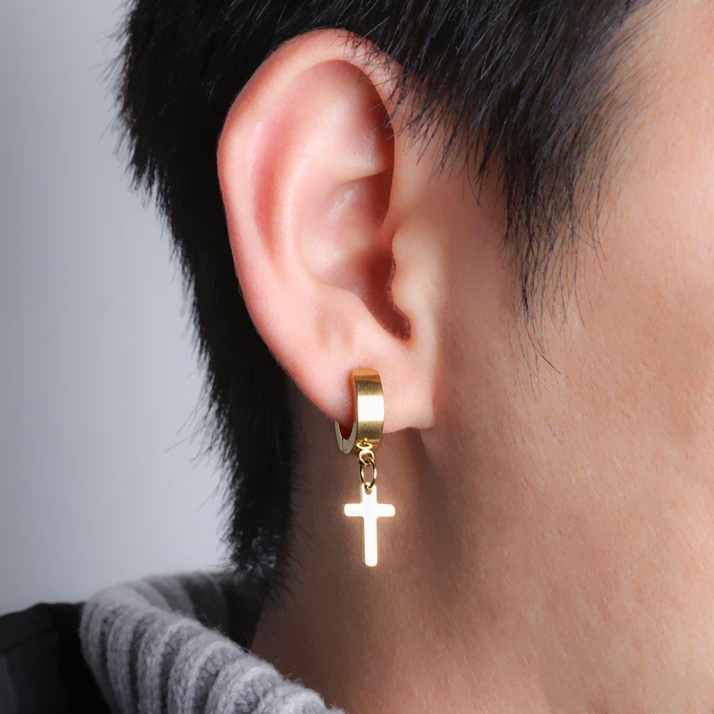 BORAG Khuyên Tai Thép Không Gỉ Phong Cách Hiphop Thời Trang