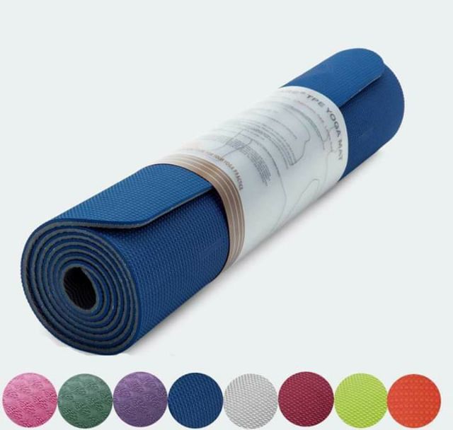 Thảm tập Yoga cao cấp có hạt  ma sát chống trơn KT: 172cmx60cmx6mm (ảnh thật)