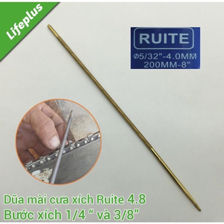 CHÍNH HÃNG - 3 Dũa Xích Máy Cưa RUITE Mạ Vàng .