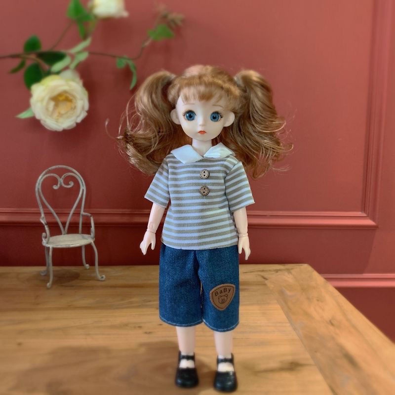 Búp Bê Barbie 3D Có Mắt 27 Khớp 6 Điểm Dễ Thương Cho Bé 30Cm