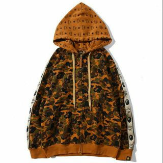 Áo khoác Bape MCM, khóa kéo