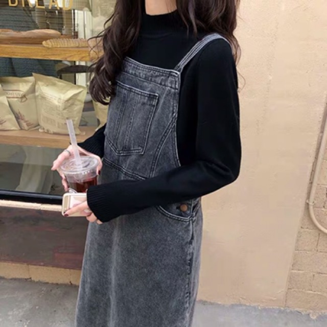 [SIZE S-L]Váy yếm jeans Quảng Châu phong cách Ulzzang Hàn Quốc cực xinh giá rẻ | BigBuy360 - bigbuy360.vn