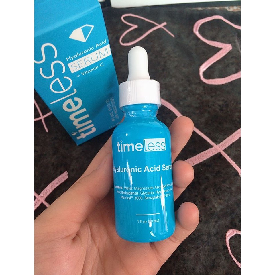 Hyaluronic Acid + Vitamin C Serum Cấp nước sáng da Timeless 30ml Chip Skincare