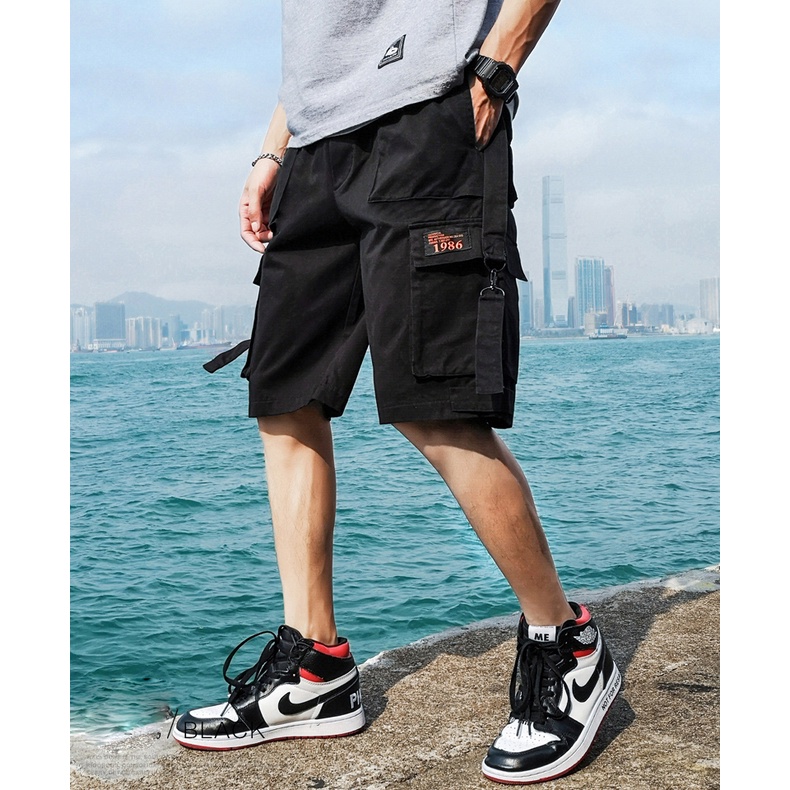 Quần Short Nam Phối Túi Nắp Hộp Trơn Màu Basic Cá Tính Kiểu Dáng Trẻ Trung Thời Trang Zenkonu SHORT NAM 1000026