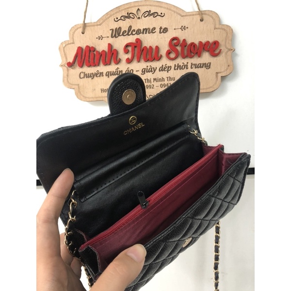 Ví Bóp Nữ Mini Da Hạt, Ví Chà Neo Nữ Đeo Chéo 3 Size