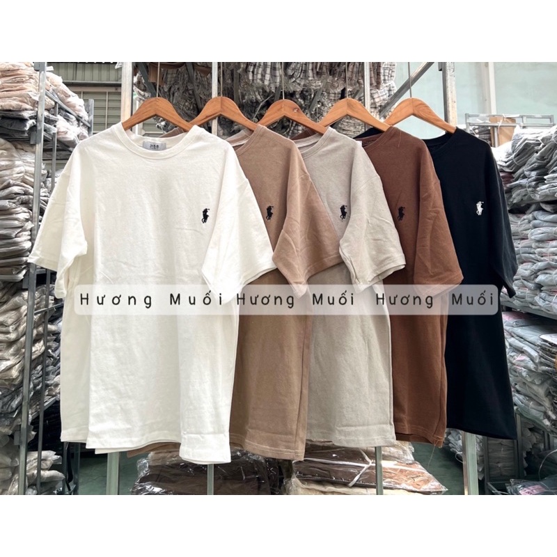 Áo thun thêu ngựa nhỏ - thun mặt nhung