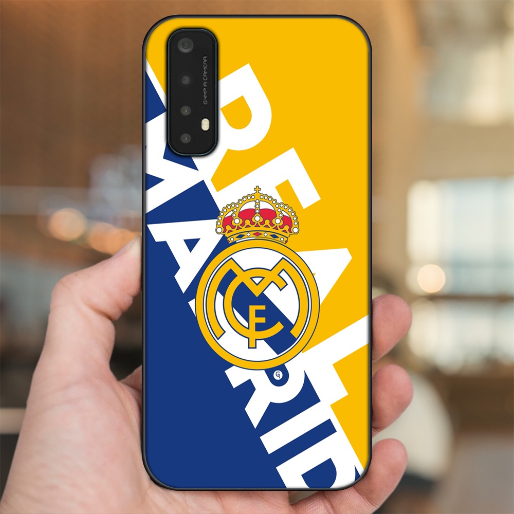 Ốp lưng Realme 7 viền đen in hình Real Madrid
