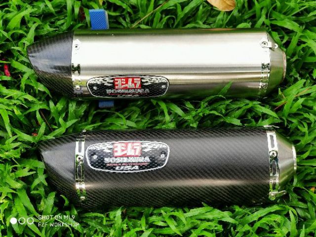 Pô yoshimura R77 Inox,Carbon bóng và nhám