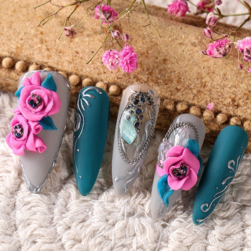Set 12 Gel Sơn Móng Tay 3D Dạng Lột