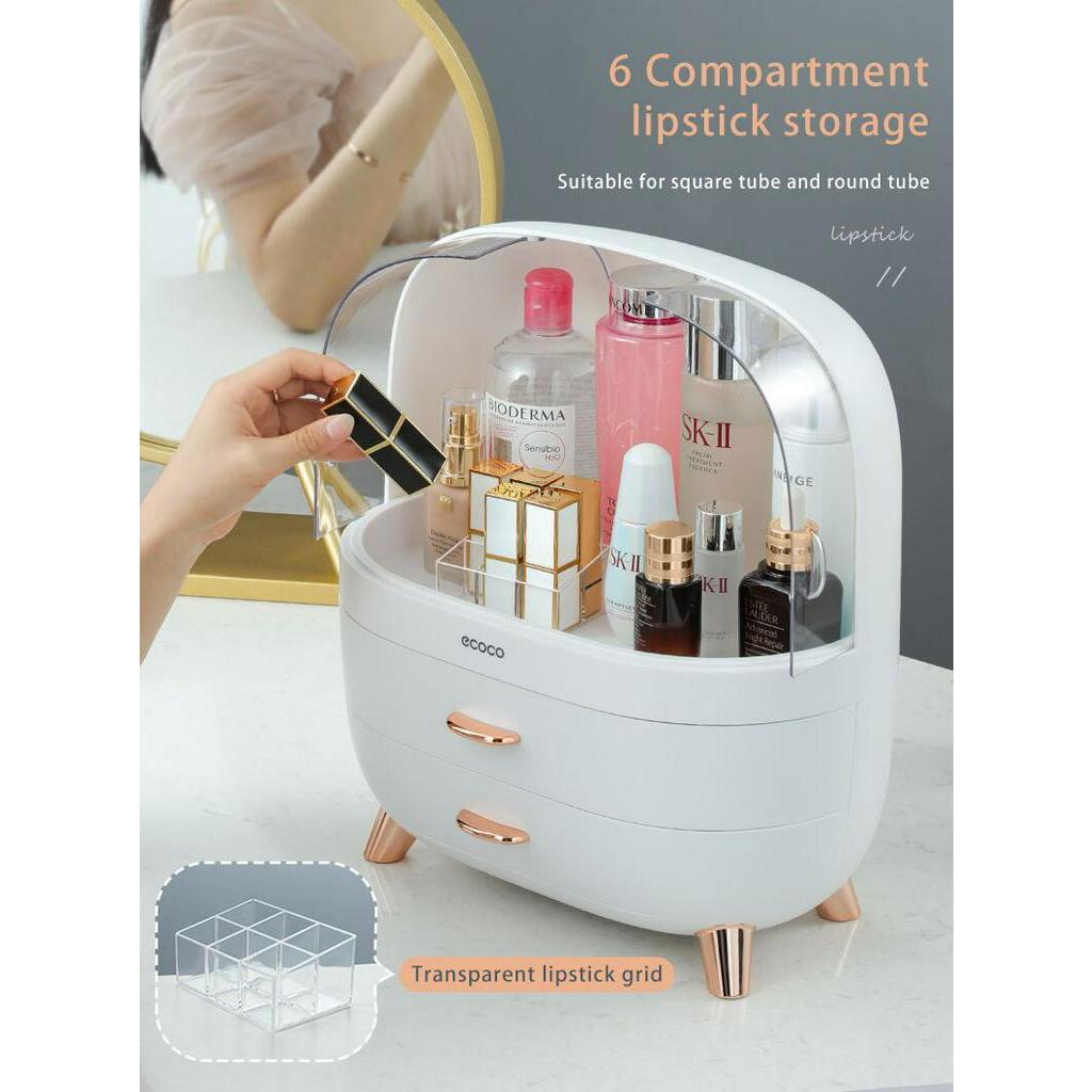 [Hàng mới về] Hộp đựng mỹ phẩm bằng nhựa thiết kế chia nhiều ngăn cao cấp tiện lợi