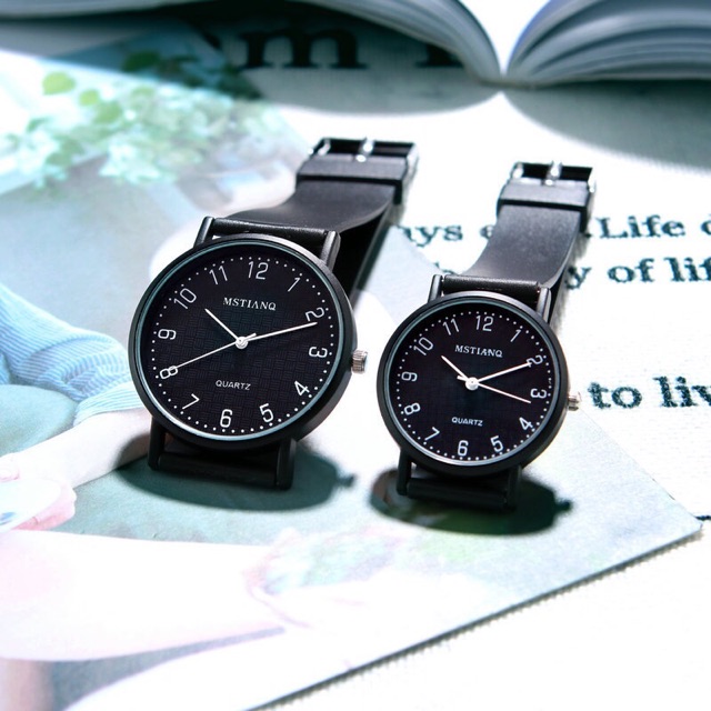 Đồng hồ nam nữ MSTIANQ dây cao su mặt số thanh lịch | BigBuy360 - bigbuy360.vn