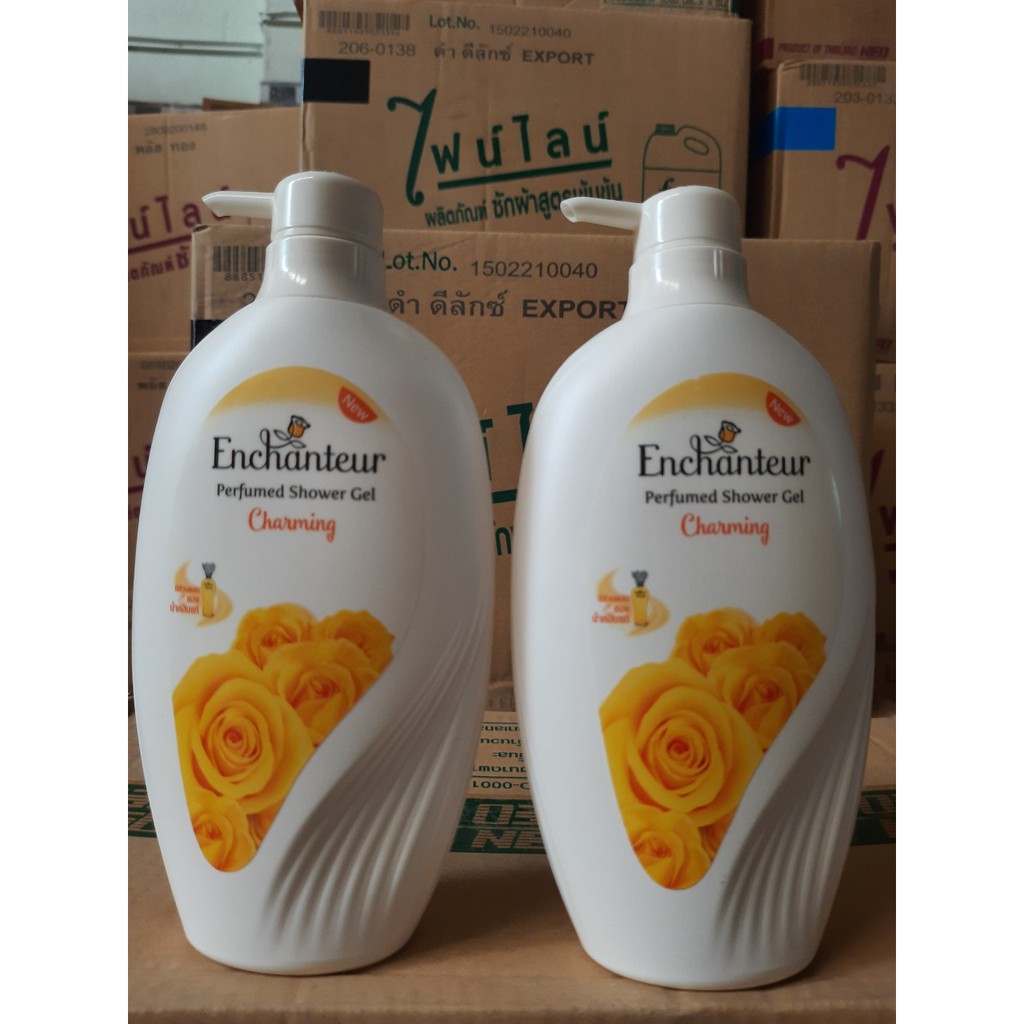 (KTT) Sữa tắm hương nước hoa ENCHANTEUR chai 550 ml hương Charming